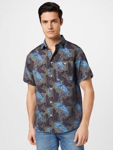 !Solid - Ajuste regular Camisa en azul: frente