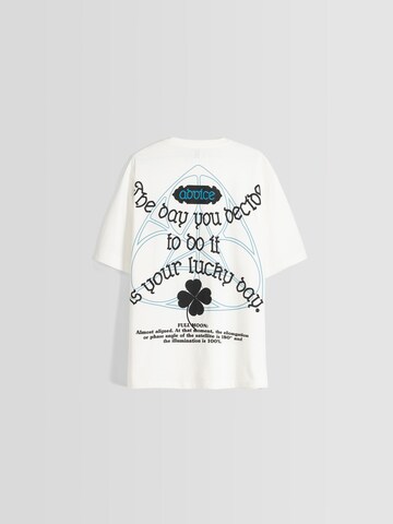 Bershka T-Shirt in Weiß