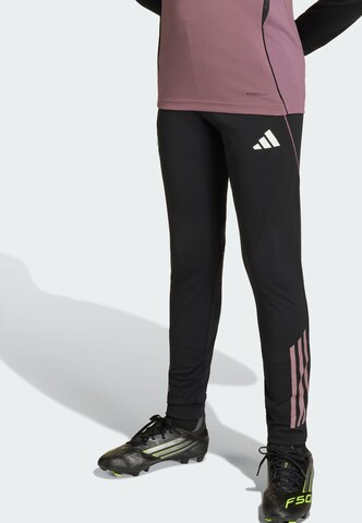 ADIDAS PERFORMANCE Slim fit Sports trousers 'Real Madrid Tiro 25 Competition' in Black: front