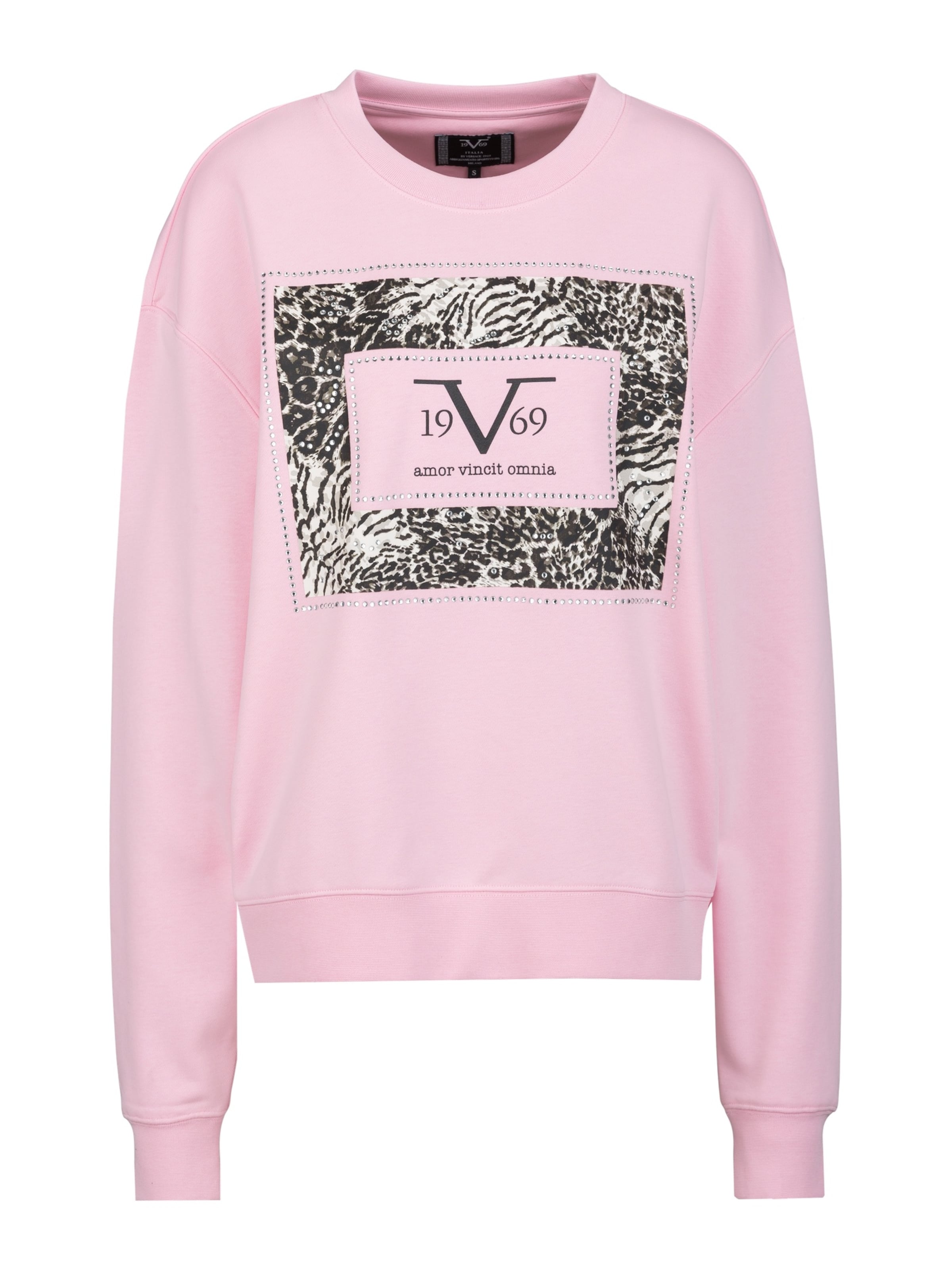 19V69 ITALIA Sweatshirt ' SINJA EMBELLISH ' in Pink: front