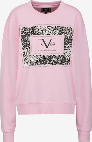 19V69 ITALIA Sweatshirt ' SINJA EMBELLISH ' in Roze: voorkant