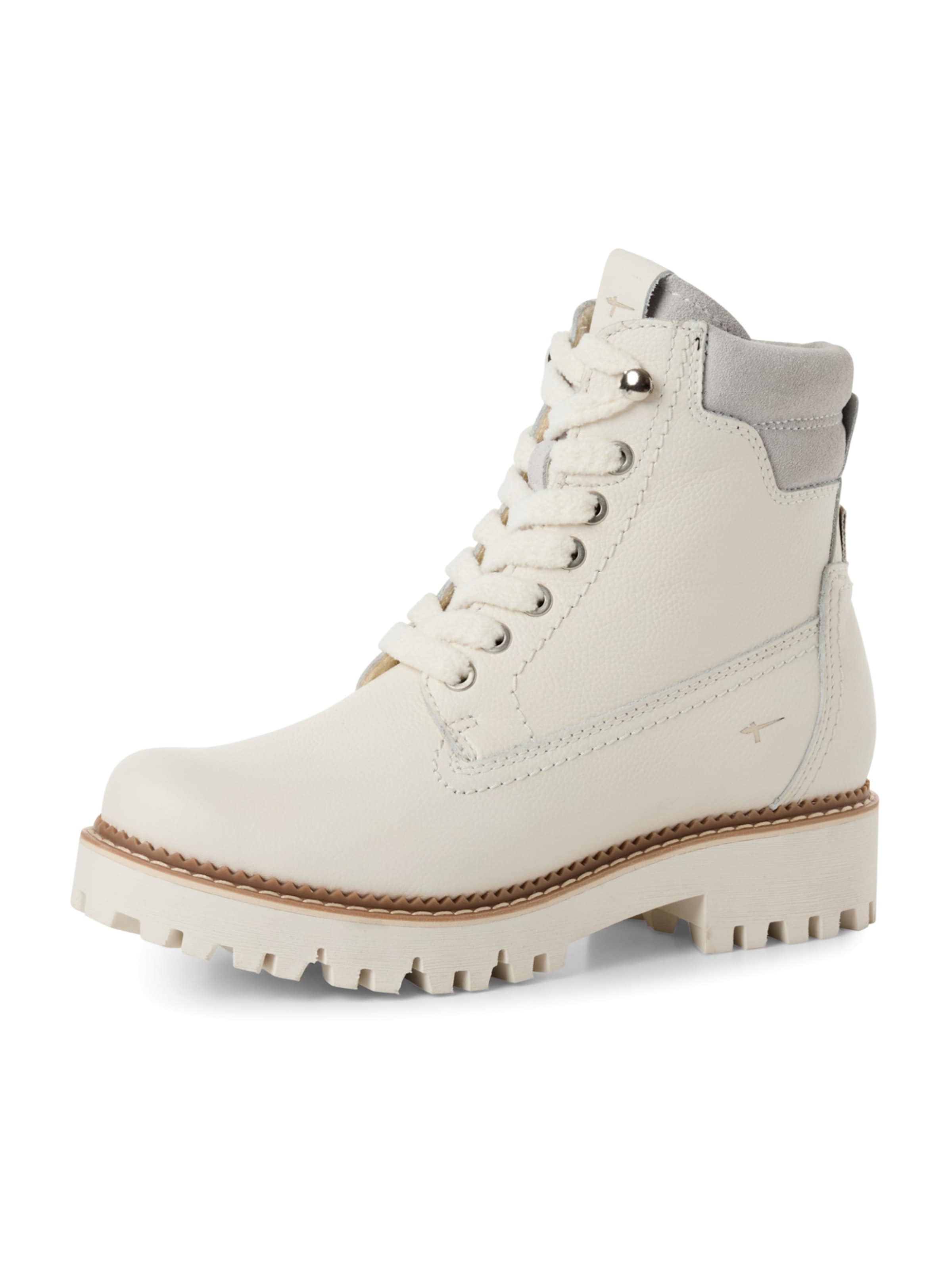 Tamaris Schnürstiefelette in Weiß: Vorderseite