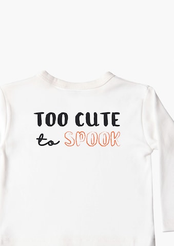 LILIPUT Niedliches Langarmshirt mit 'Too Cute to Spook'-Print in Weiß