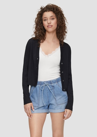 Cardigan QS en noir : devant