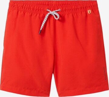 Shorts de bain TOM TAILOR en rouge : devant