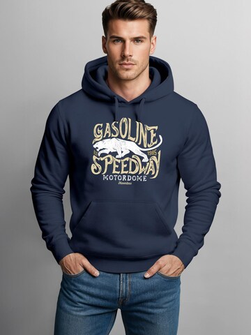 Neverless Sweatshirt 'Panther Gasoline' in Blue: front