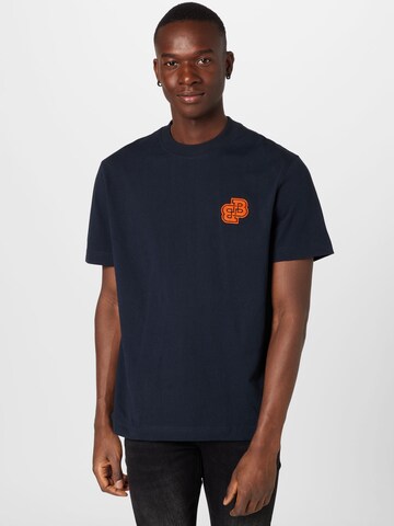 BOSS Orange Shirt 'Tevarsity' in Blue: front