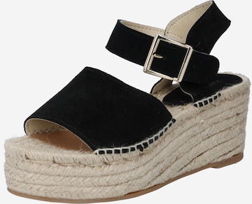 JUTELAUNE Strap Sandals in Black: front