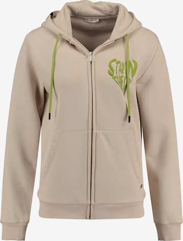 Key Largo - Sudadera con cremallera ' SWEET APPLE ' en beige: frente