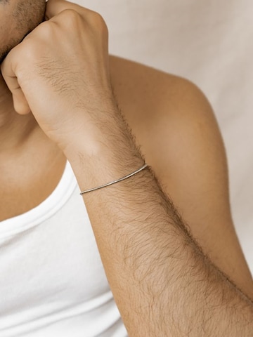 Hey Happiness Armband 'Snake Wave' in Silber