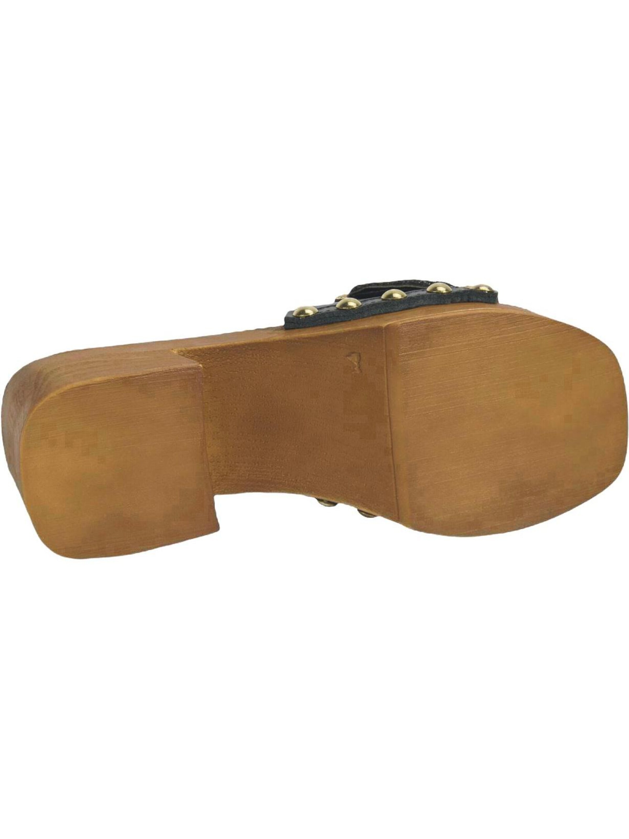 Desa Slipper 'Hausschuhe mit Absatz' in Black