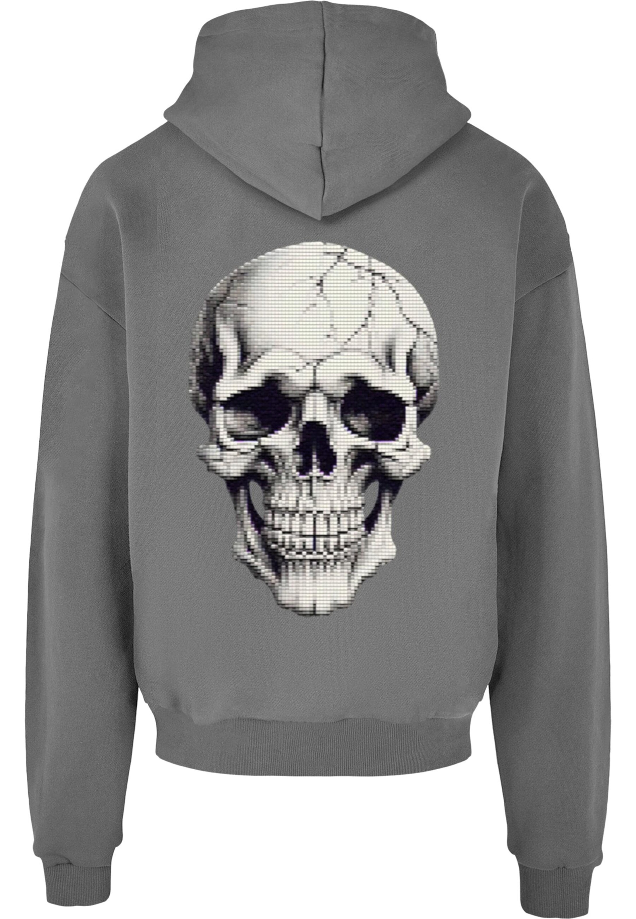 Merchcode Sweatshirt 'Halloween - Skull' in Grey