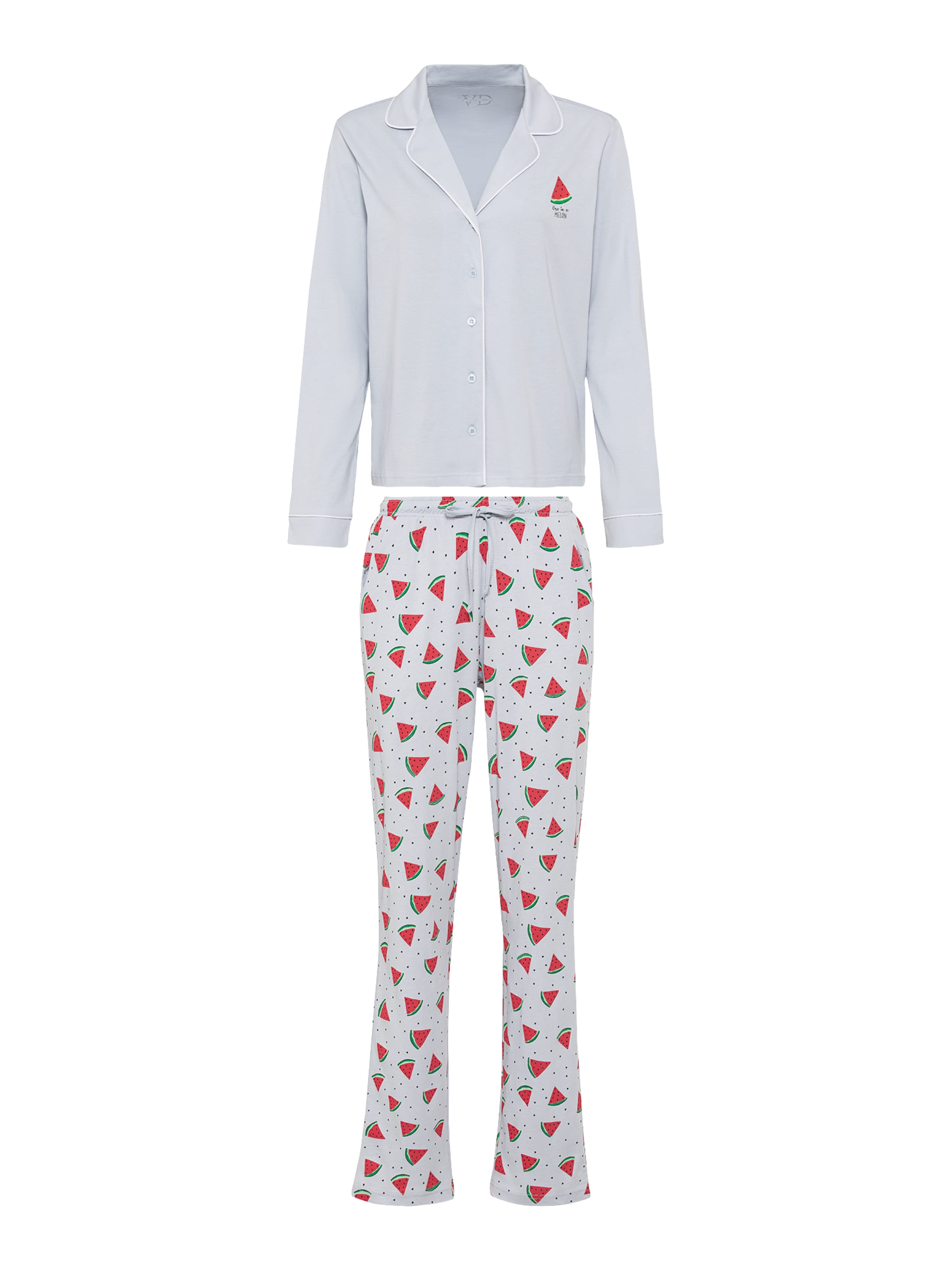 VIVANCE Pyjama in Blau: Vorderseite