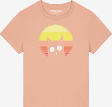 Watapparel Shirt 'Sunset Cat' in Orange: front