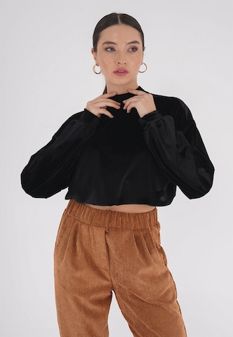 FRESHLIONS Bluse 'Remy' in Schwarz: Vorderseite