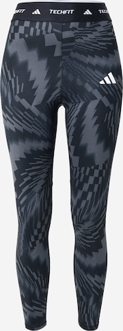 ADIDAS PERFORMANCE Regular Workout Pants in Grey: front