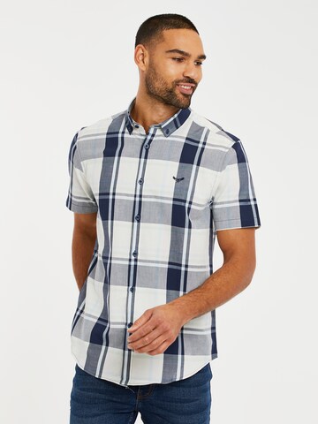 Coupe regular Chemise 'Marcello' Threadbare en bleu : devant