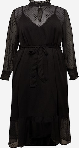 Guido Maria Kretschmer Curvy Collection Shirt Dress 'Thassia' in Black: front