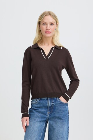 T-shirt b.young en marron : devant