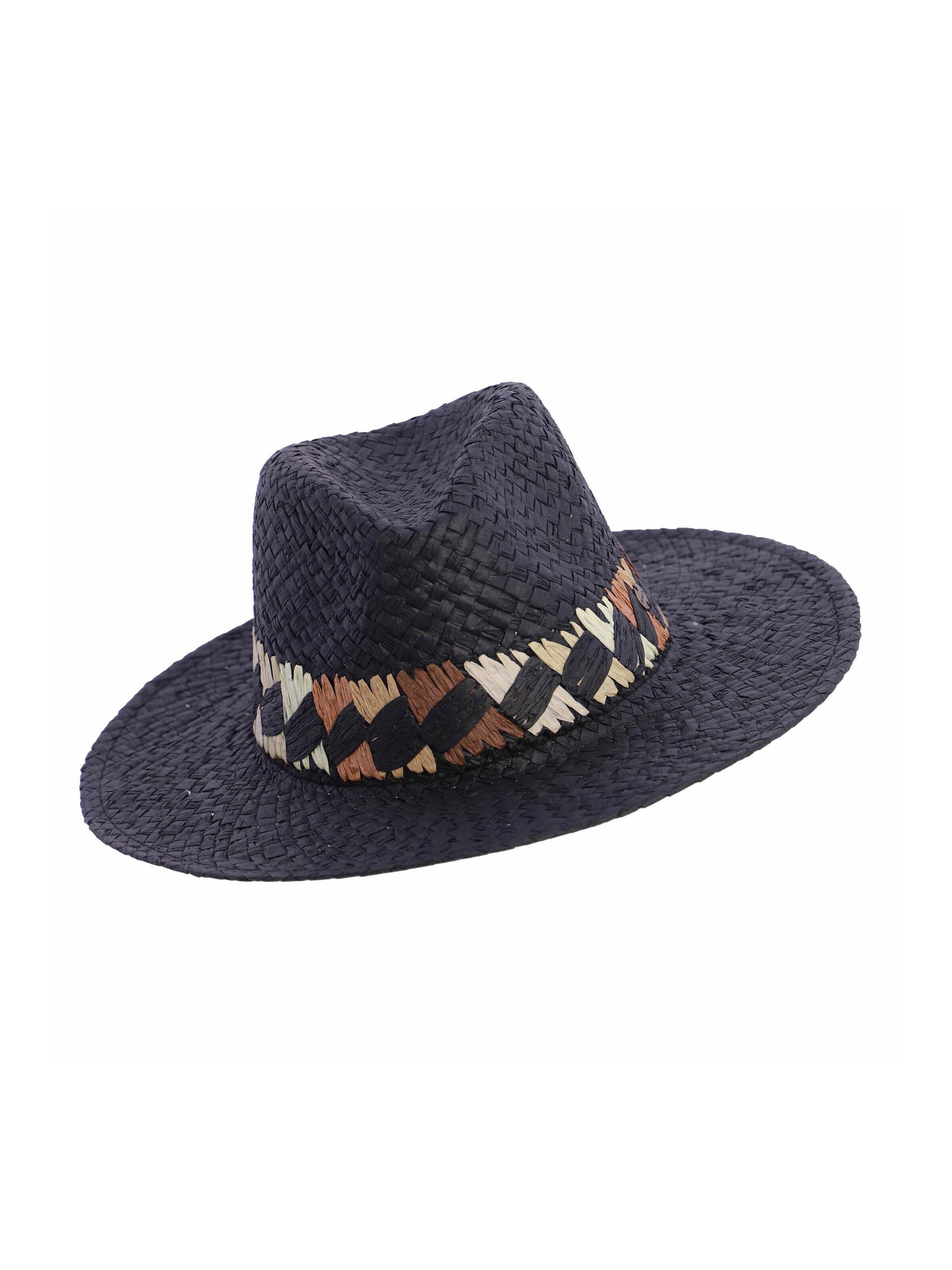 Amichi - Sombrero 'Sombrero para mujer Jeune de fibras naturales trenzadas' en negro