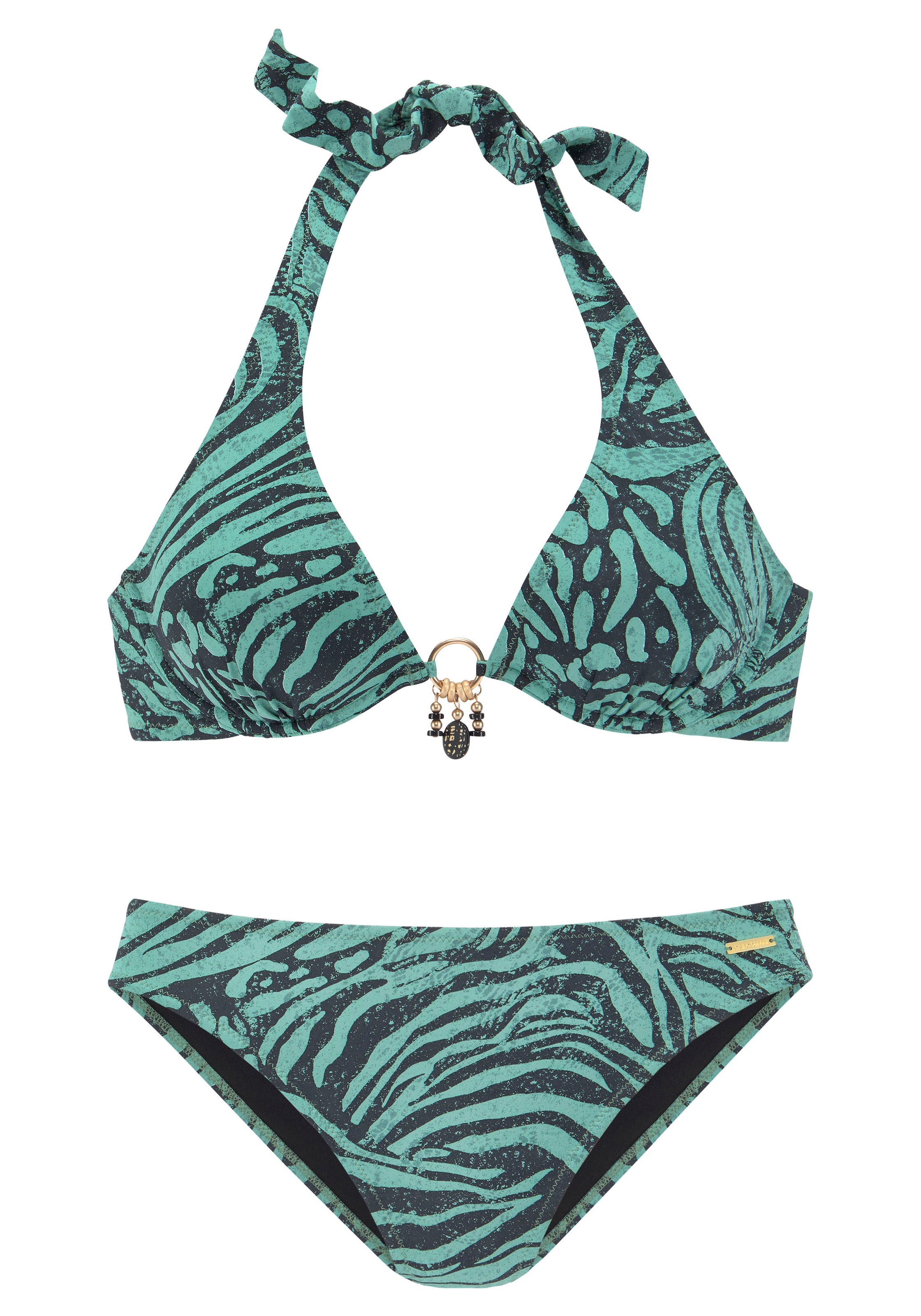 Bruno Banani LM Triangel Bikini in Blau: Vorderseite