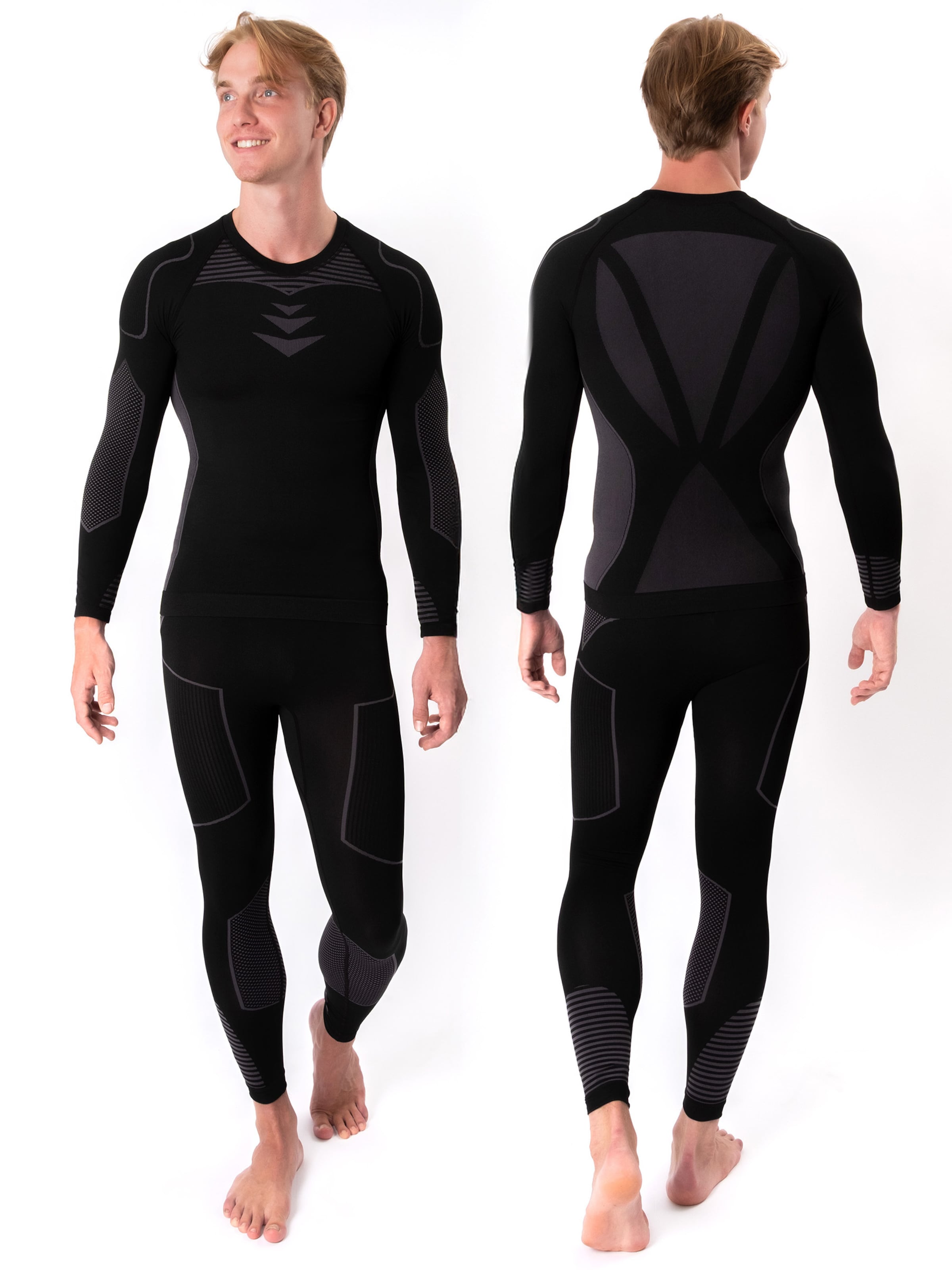 Occulto Slimfit Funktionswäsche 'James' in Schwarz: Vorderseite