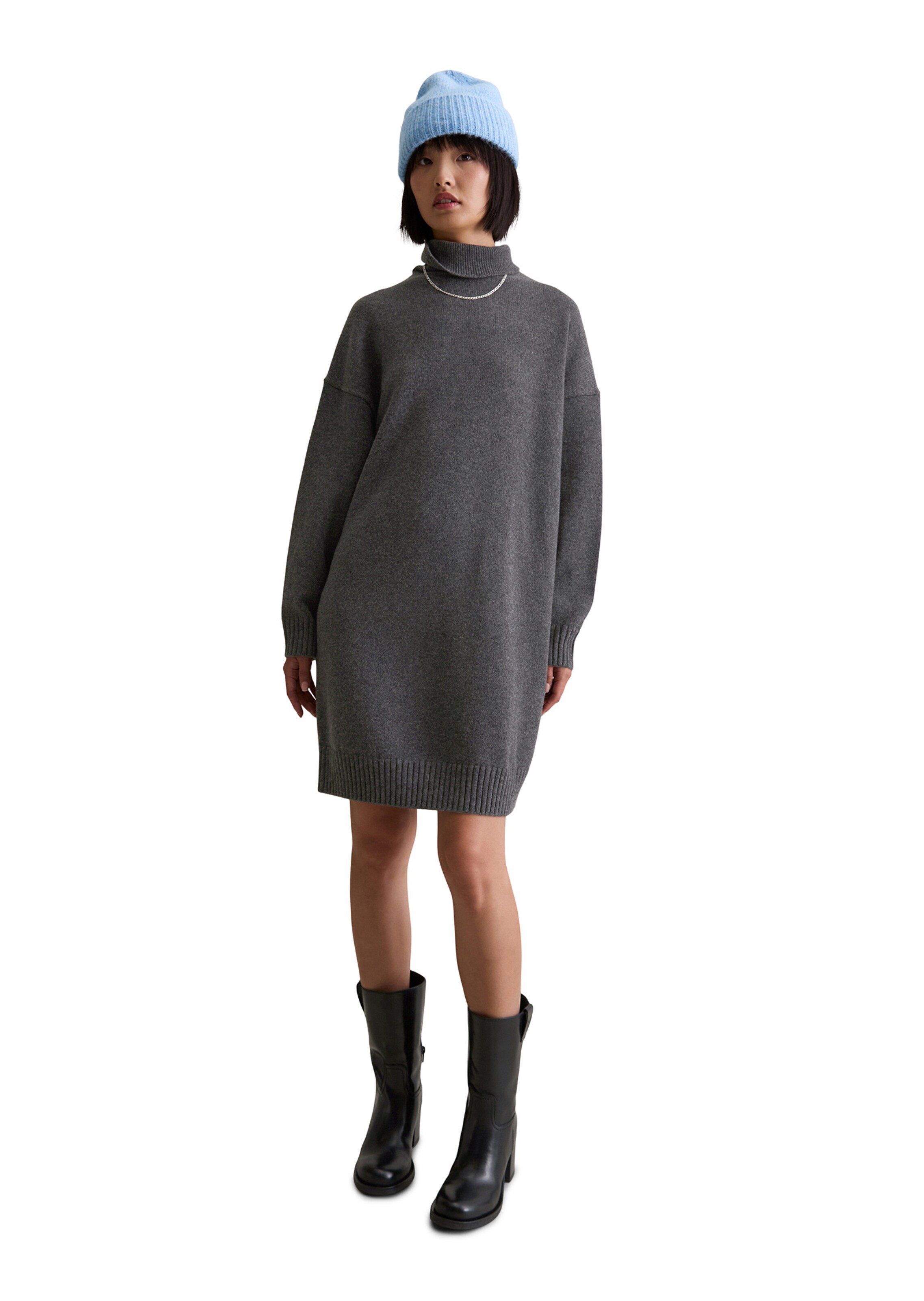 Marc O'Polo DENIM Strickkleid in Grau