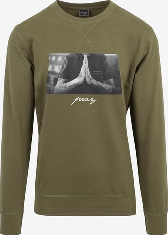 MT Men Sweatshirt 'Pray' in Groen: voorkant