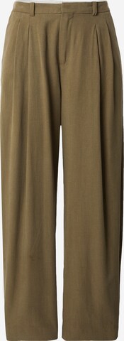 DRYKORN Loose fit Pleated Pants 'INK' in Green: front