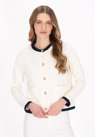 Cardigan DreiMaster Maritim en blanc : devant