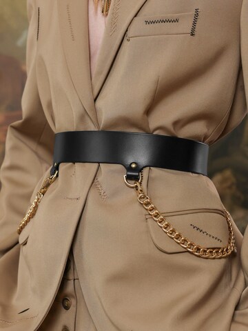 Ceinture 'Celisse' Haute Cuir en noir