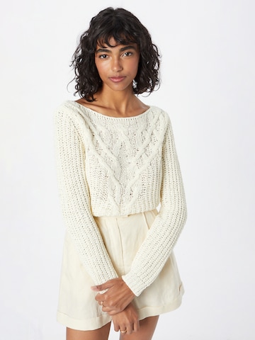 Pull-over OUI en beige : devant