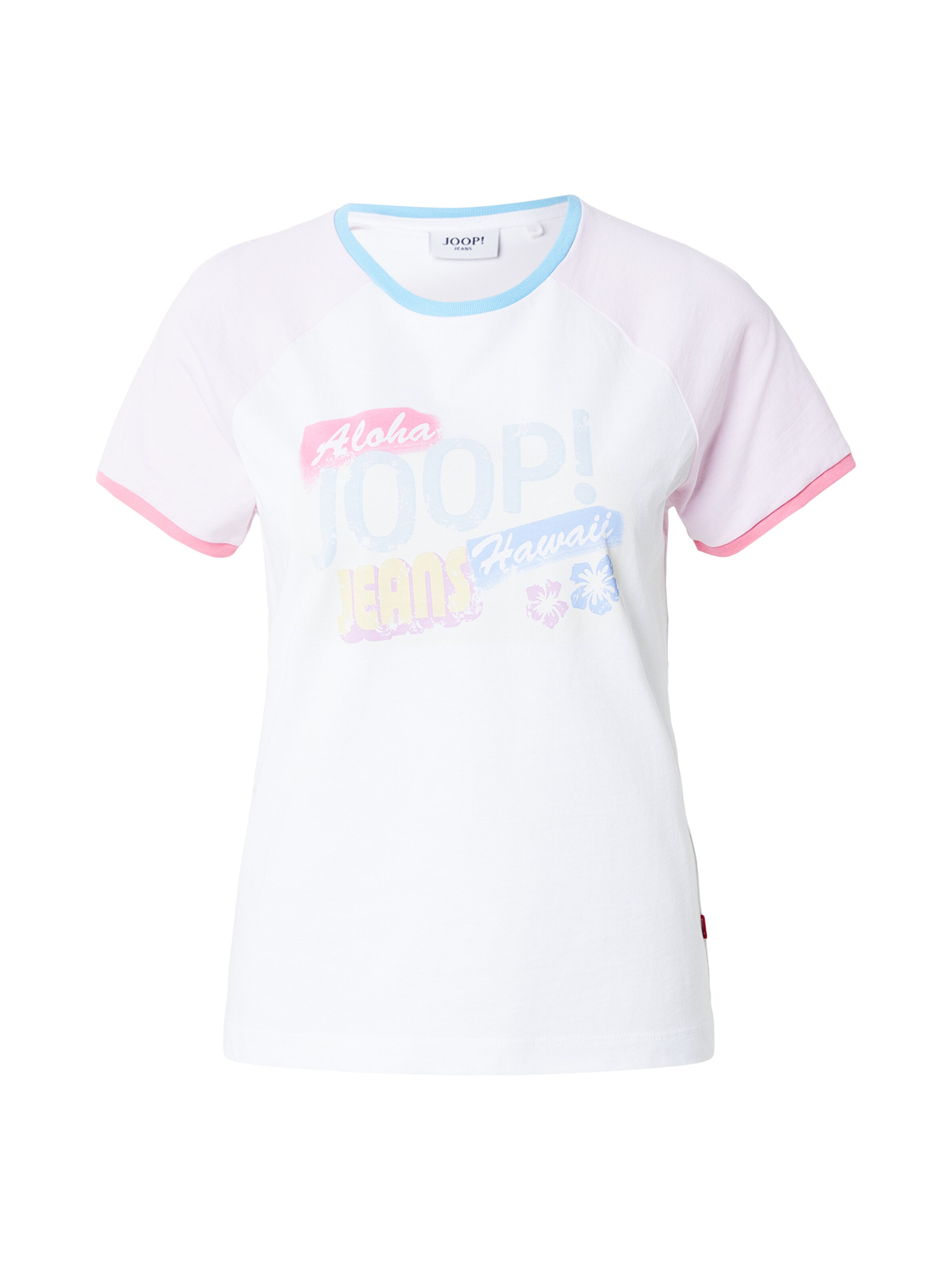 JOOP! Jeans T-Krekls 'Torbina', krāsa - ūdenszils / citronkrāsas / rožkrāsas / balts, Preces skats