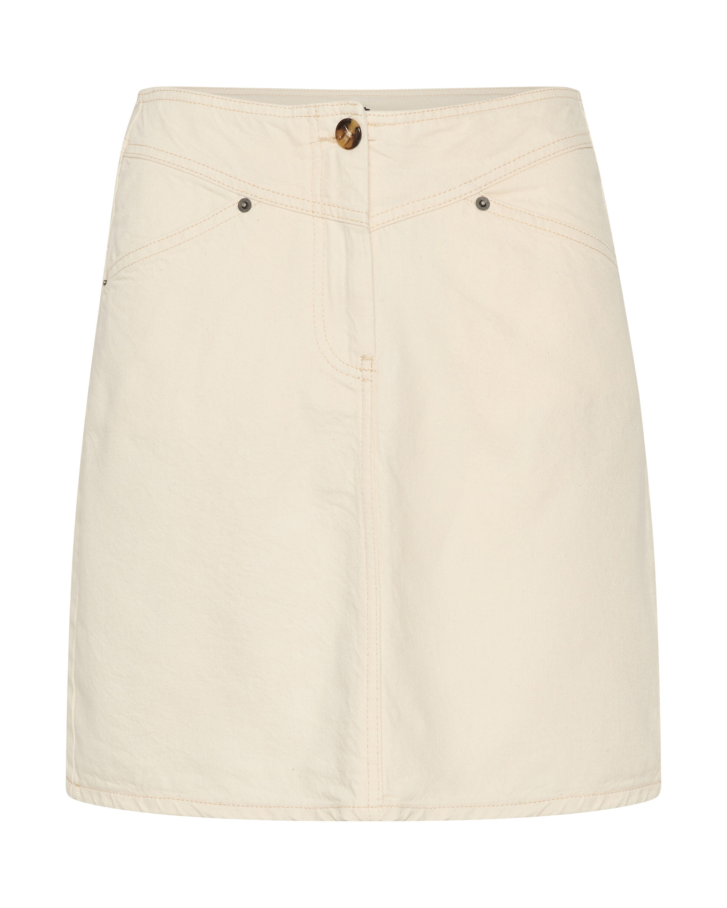 SOAKED IN LUXURY Rok 'Anneline' in Wit: voorkant