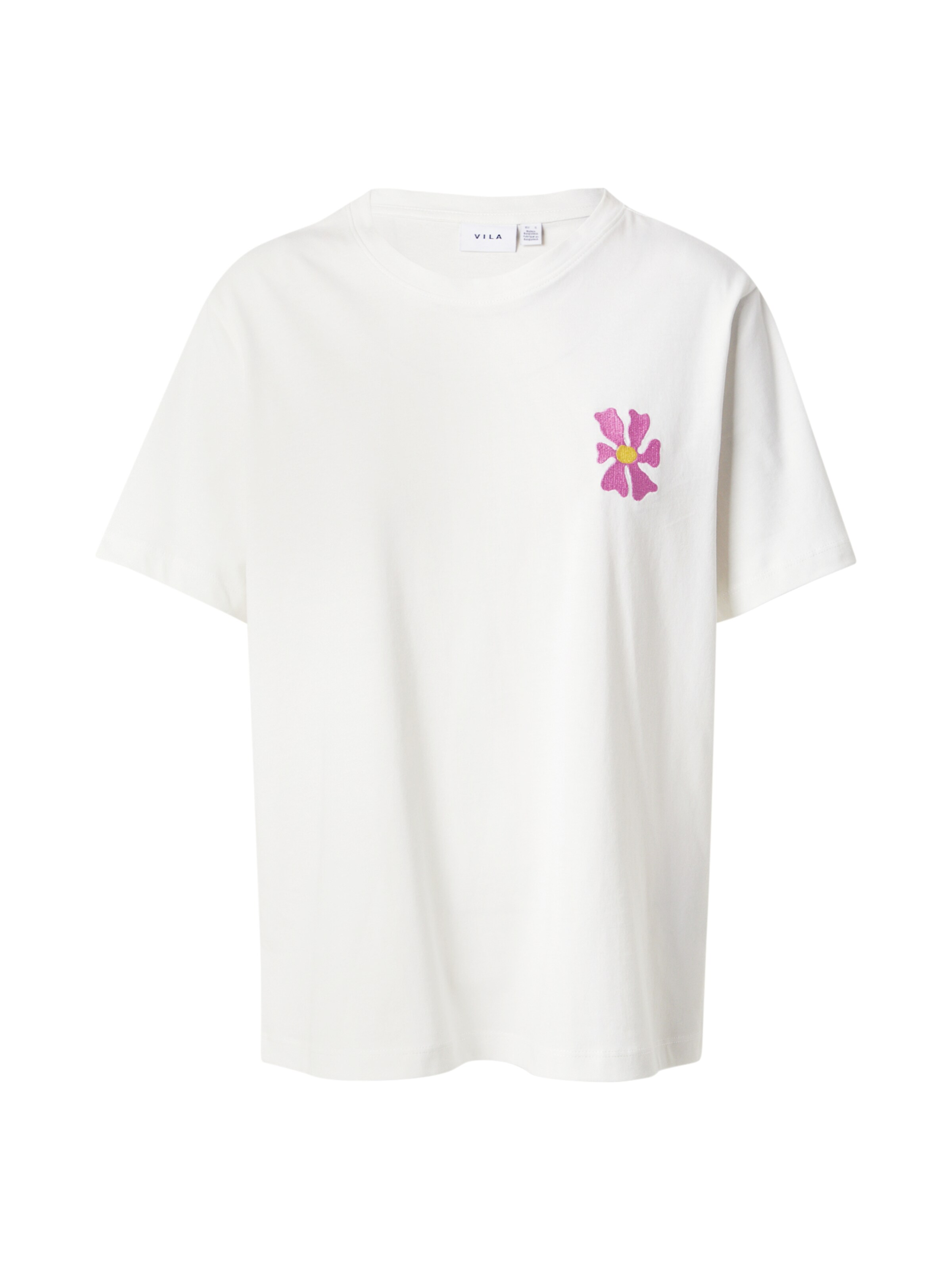 VILA Shirt 'VISYBIL' in de kleur Geel / Eosine / Wit, Productweergave