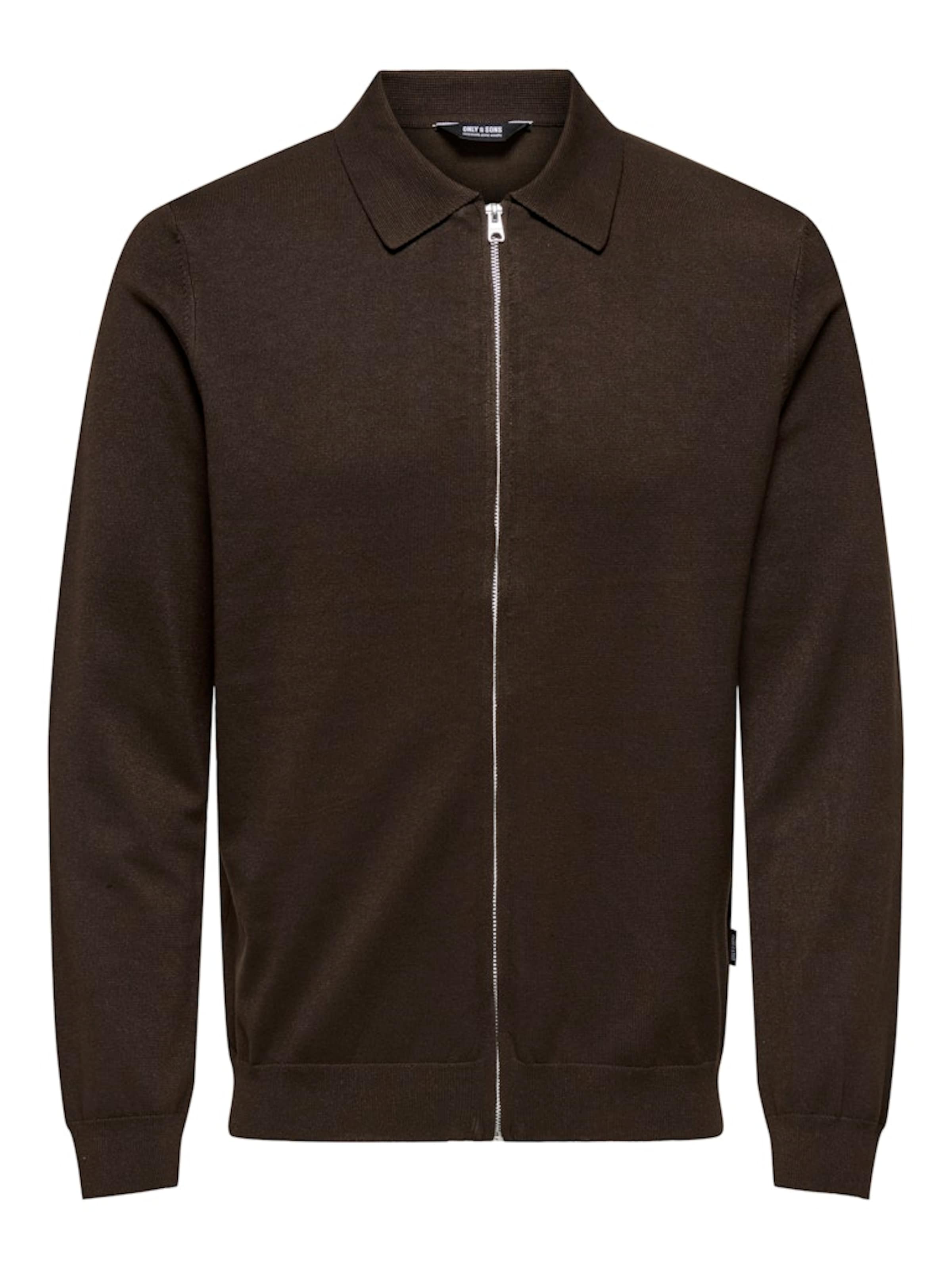 Only & Sons Neuletakki 'ONSWYLER' värissä ruskea: etupuoli