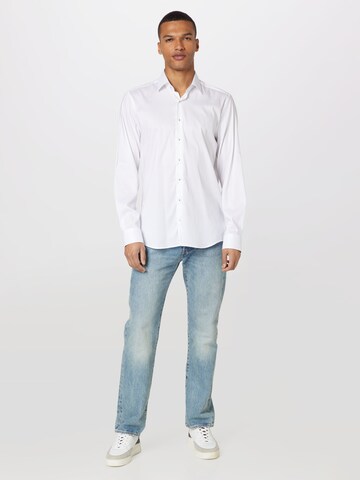 ETERNA Slim fit Button Up Shirt in White