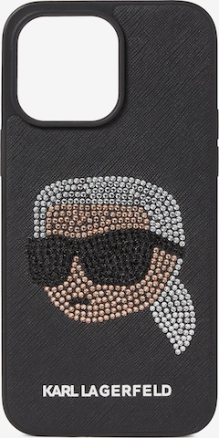 Karl Lagerfeld Smartphone-etui 'iPhone 14 Pro Max' i sort: forside