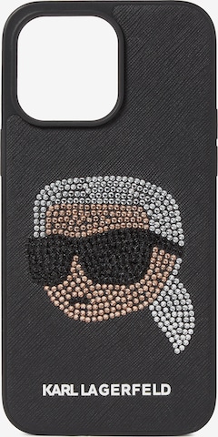 Karl Lagerfeld Pouzdro na smartphone 'iPhone 14 Pro Max' – černá: přední strana