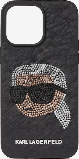 Karl Lagerfeld Älypuhelimen suojakotelo 'iPhone 14 Pro Max' värissä kupari / musta / hopea, Tuotenäkymä