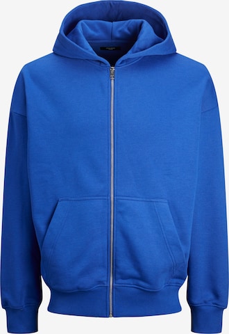 JACK & JONES Sweat jacket 'HARVEY' in Blue: front