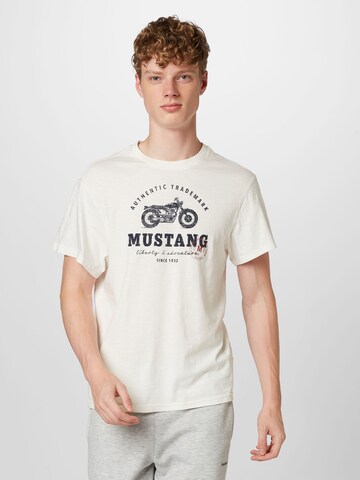 MUSTANG Shirt 'Alex' in Wit: voorkant