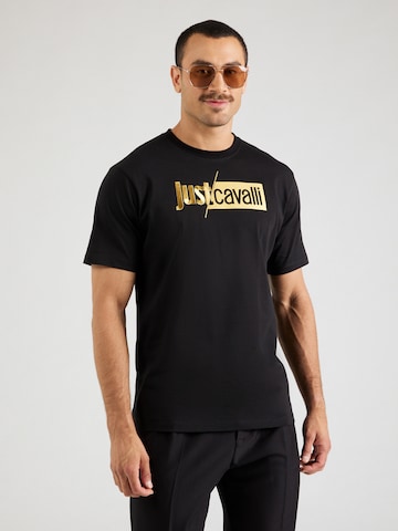 Just Cavalli Тениска в черно: отпред