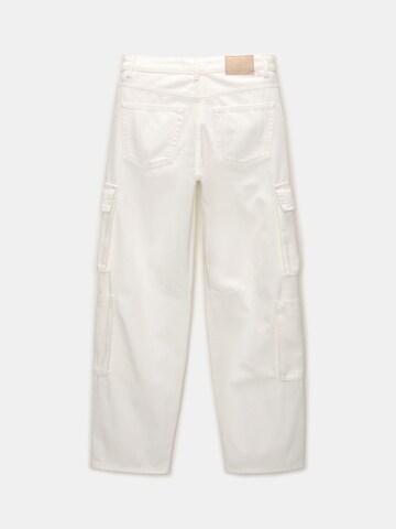Pull&Bear Loosefit Cargojeans i beige