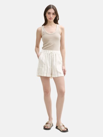 TOM TAILOR DENIM Loose fit Pants in White
