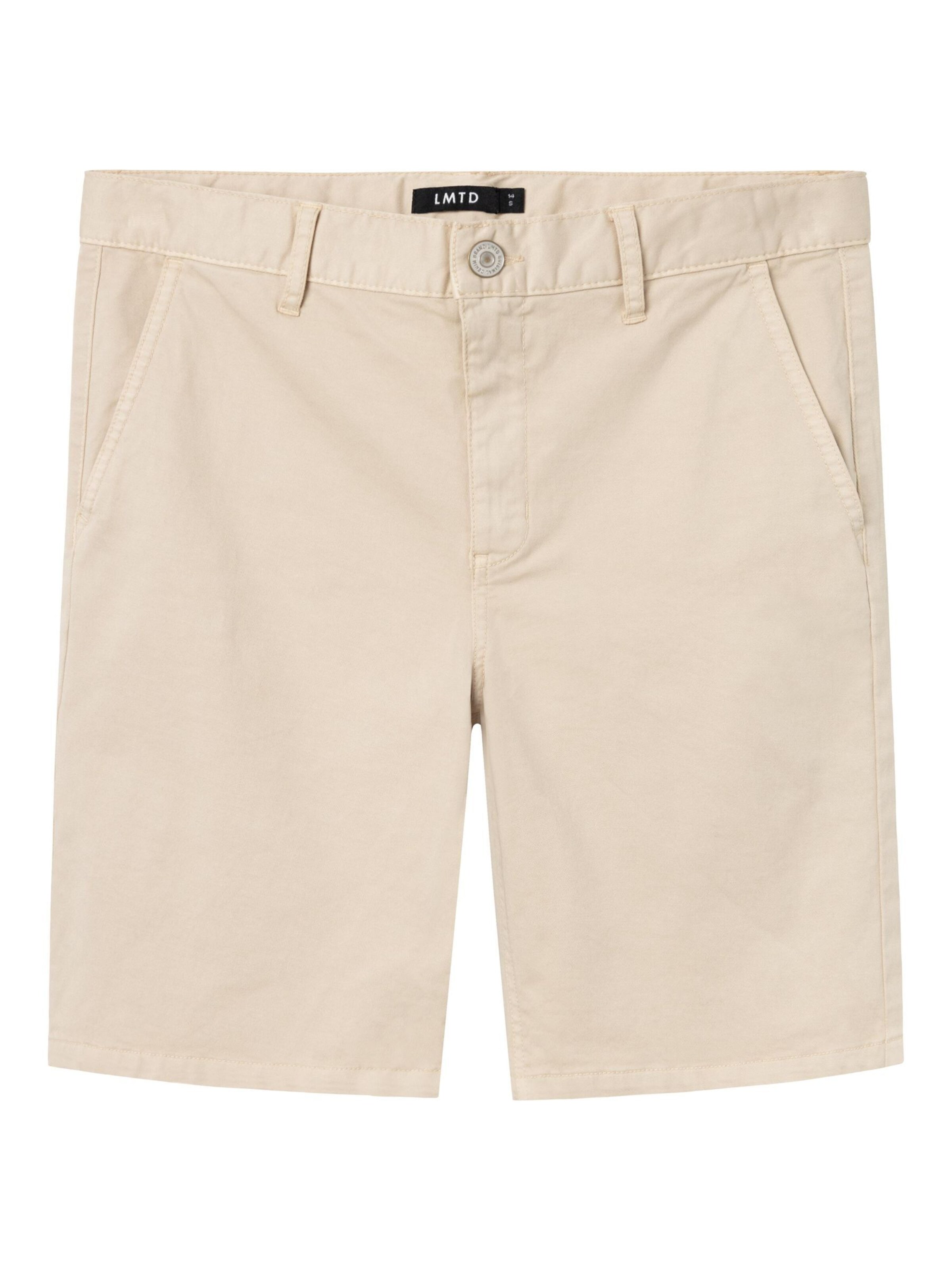 LMTD Regular Broek in Beige: voorkant