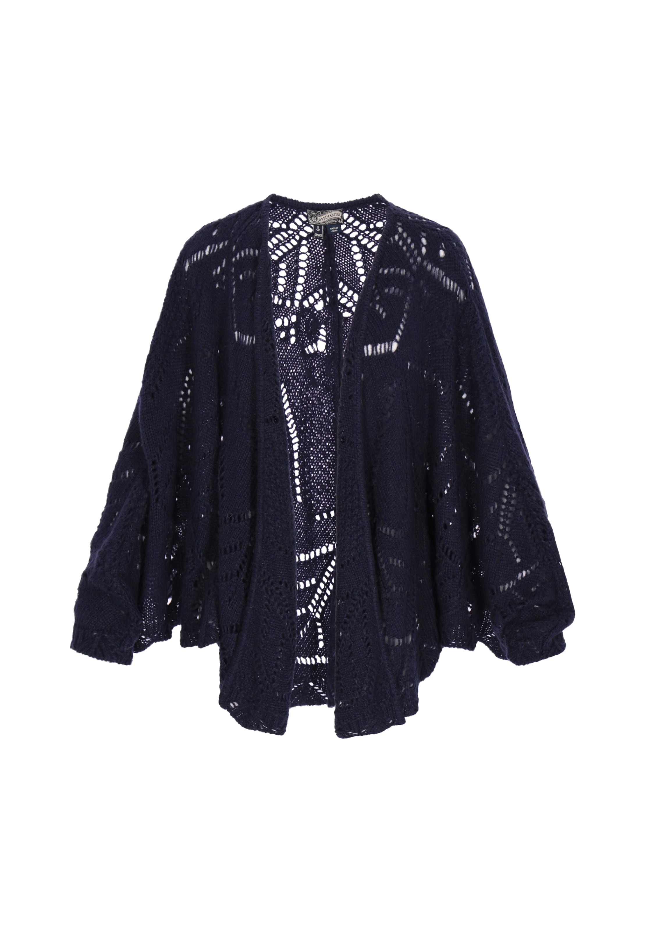 DreiMaster Vintage Gebreid vest 'Vintage' in Blauw: voorkant