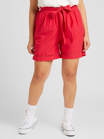 ONLY Carmakoma Loosefit Shorts 'JUPITER' in Rot: predná strana