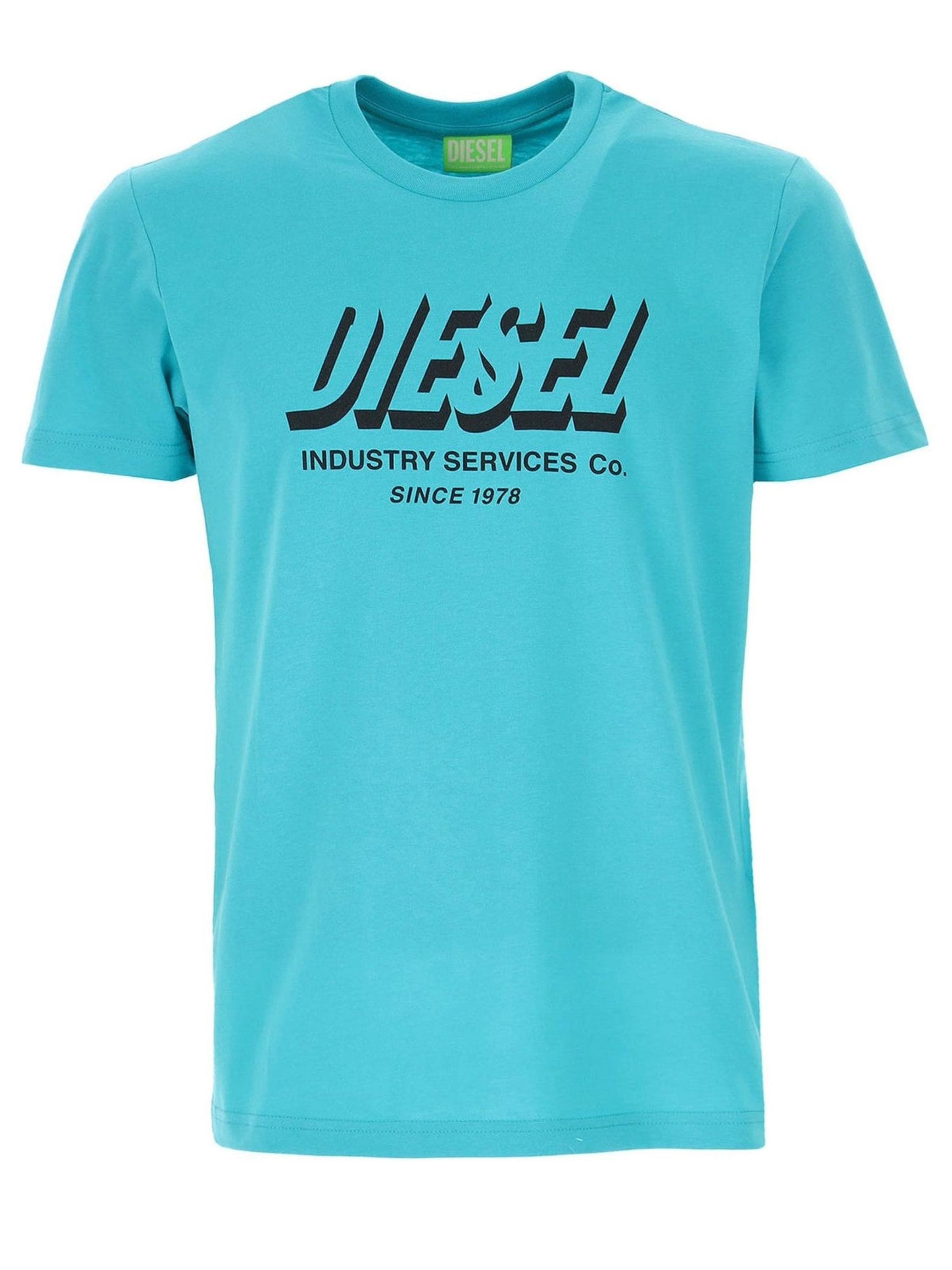 DIESEL Shirt 'T-DIEGOS-A5' in de kleur Turquoise, Productweergave