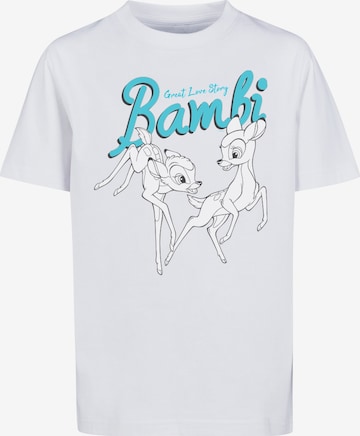 F4NT4STIC Shirt 'Bambi Great Love Story' in White: front